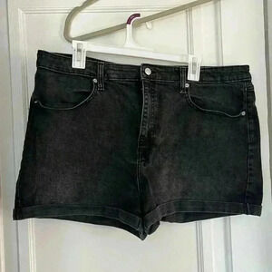 Target Wild Fable black/ gray jean shorts size 18 jeans women‘s summer high rise